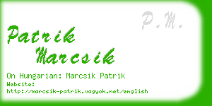 patrik marcsik business card